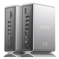 ORICO USB-C Triple Monitor Docking Station for MacBook Pro M1/M2/Windows with 100W Power Delivery 15-in-1 USB C Laptop Dock
