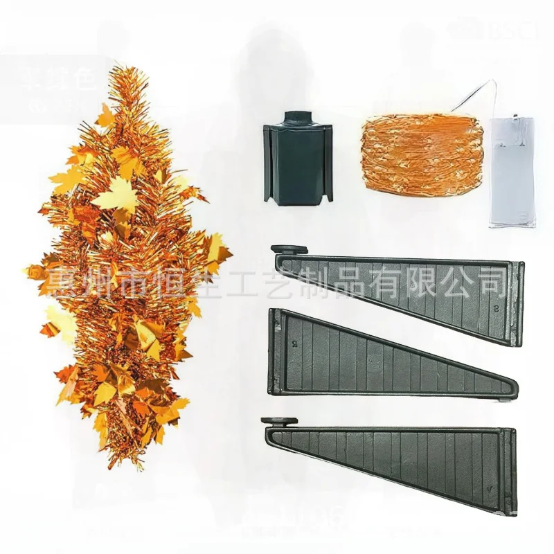 Thanksgiving Golden Maple Leaf Tree 15-Inch Height 12-Inch Width Christmas Home Desktop Decorations American Style Plastic