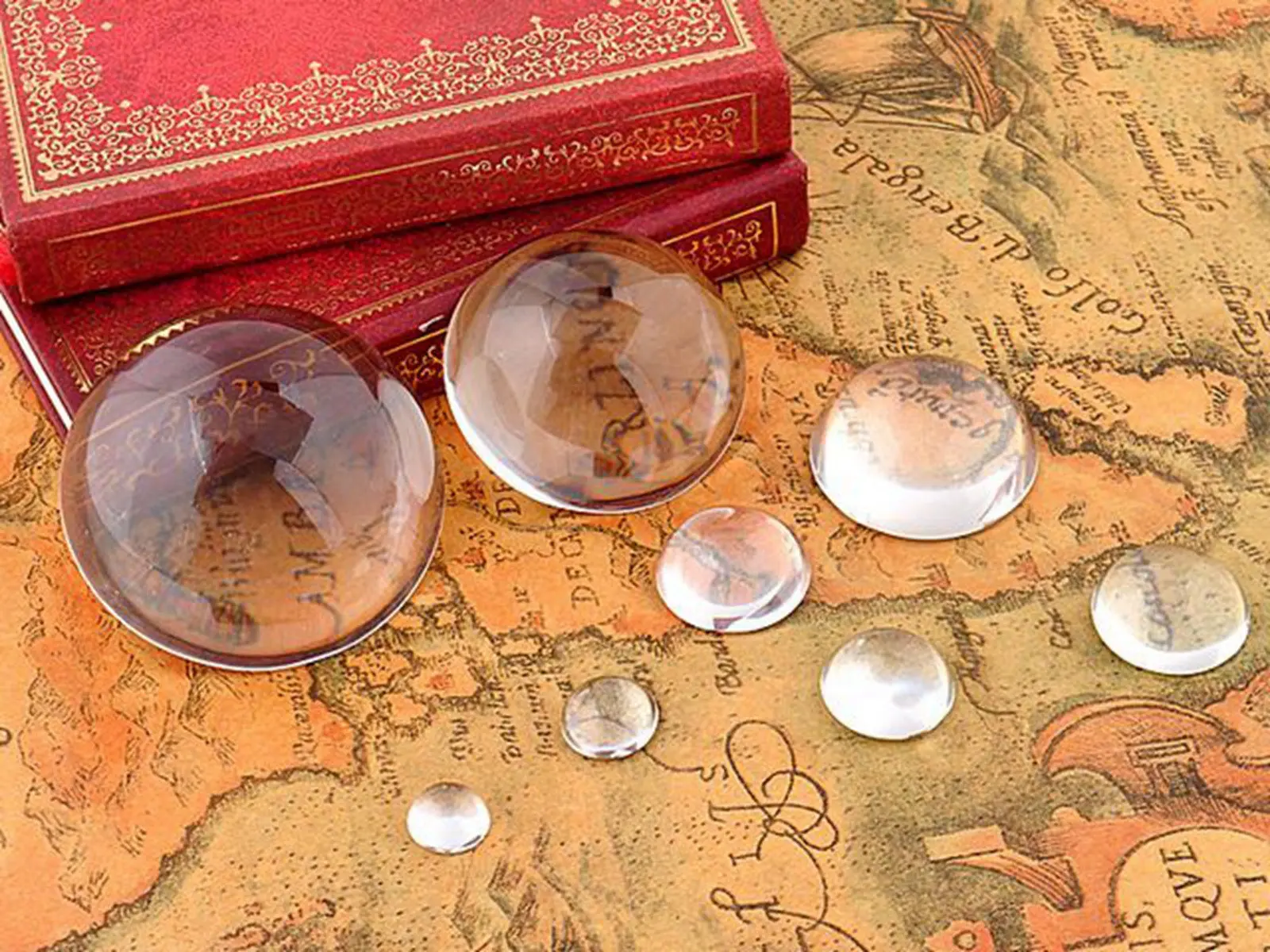 100pcs Transparent Flatback Glass Cabochons 8mm - Half Sphere Domes for DIY Jewelry, Nail Art, Craft Decor