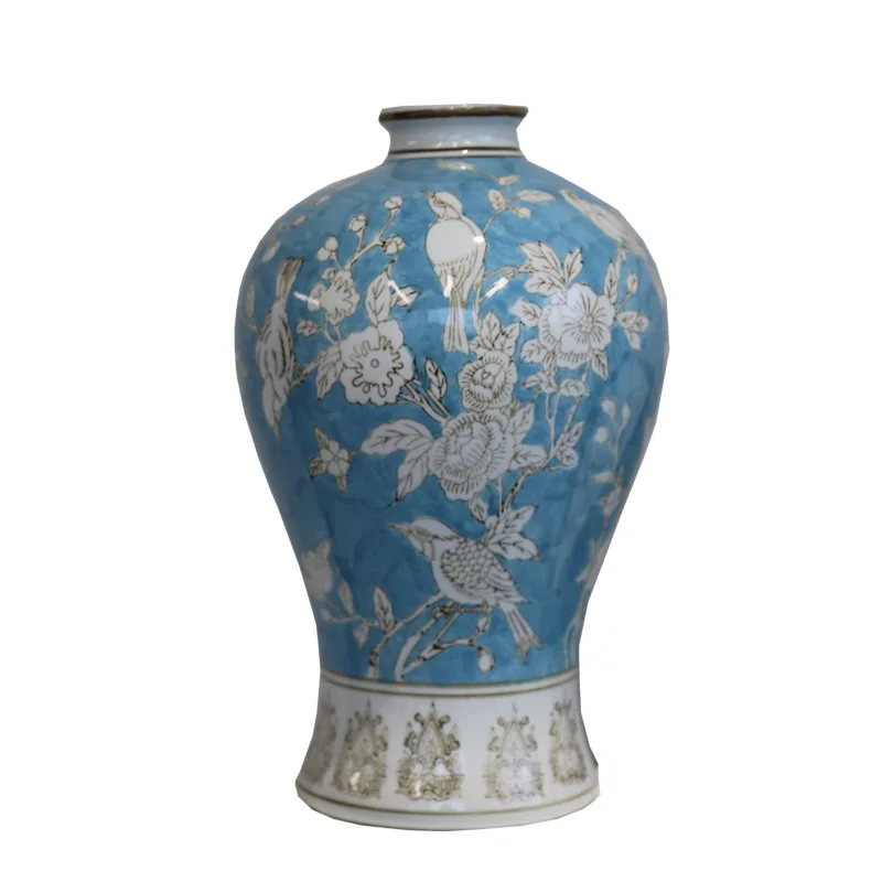 

high-end ceramic ornament, foreign trade handicrafts, living room hydroponic vase, entrance decorative flower ware