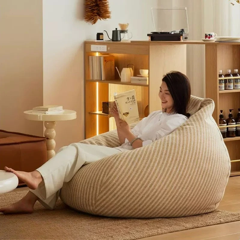 Sofá Puff Moderno para Dormitorio, Sillón Reclinable Suave sin Estructura, Sofá Tipo Bean Bag para Interiores, Muebles para el Hogar