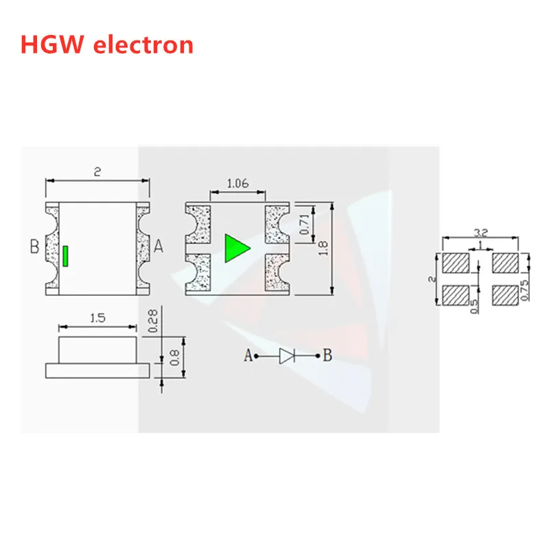 50pcs Flashing LED SMD Diode 0805 RGB Diodo Rainbow Alto Brilho Diod 0807 RGB Flash LED Color Changing fast slow flash