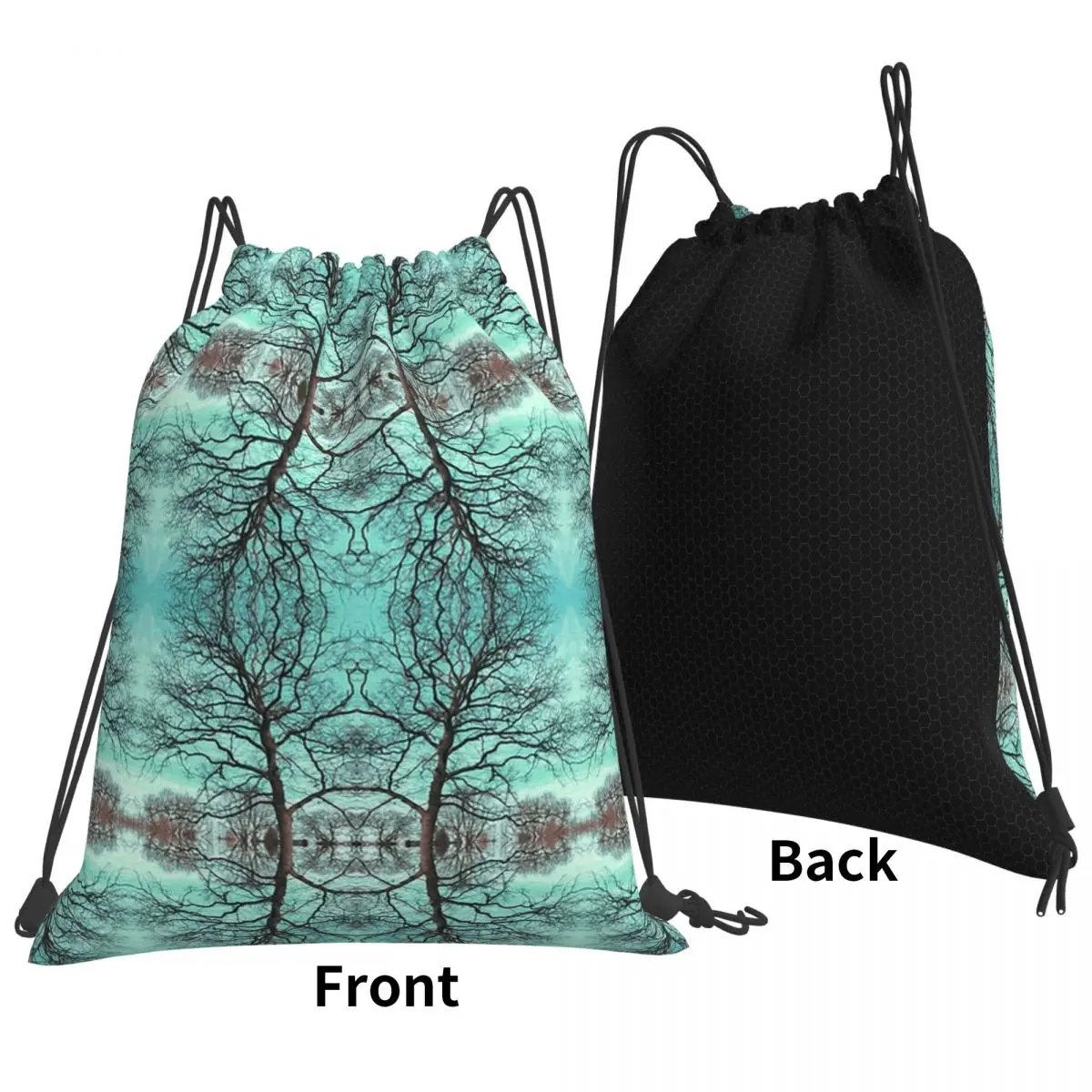Suffolk Solstice Tree Photo Backpacks Multi-function Drawstring Bags Sundries Bag Book Bags for Man Woman Students