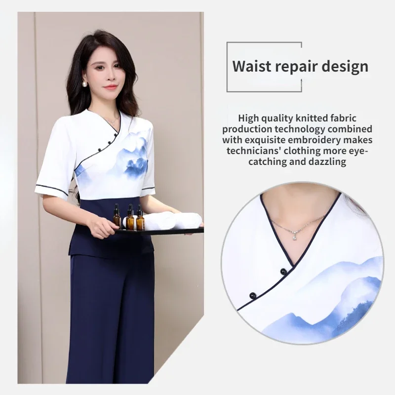 Foot Therapist Work Gowns for Women Beautician Uniform Suit Beauty Salon Estheticienne Uniform Massage Work Clothes Best Sellers