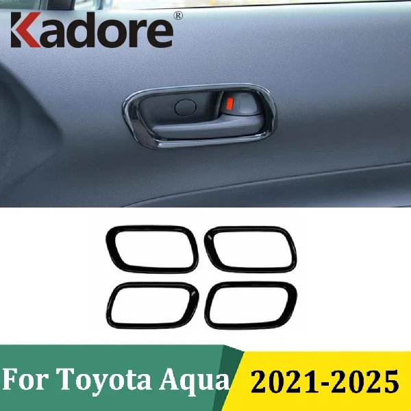 

For Toyota Aqua 2021 2022 2023 2024 2025 Side Door Handle Catch Cover Trim Inserting Decal Panel Car Interior Accessories
