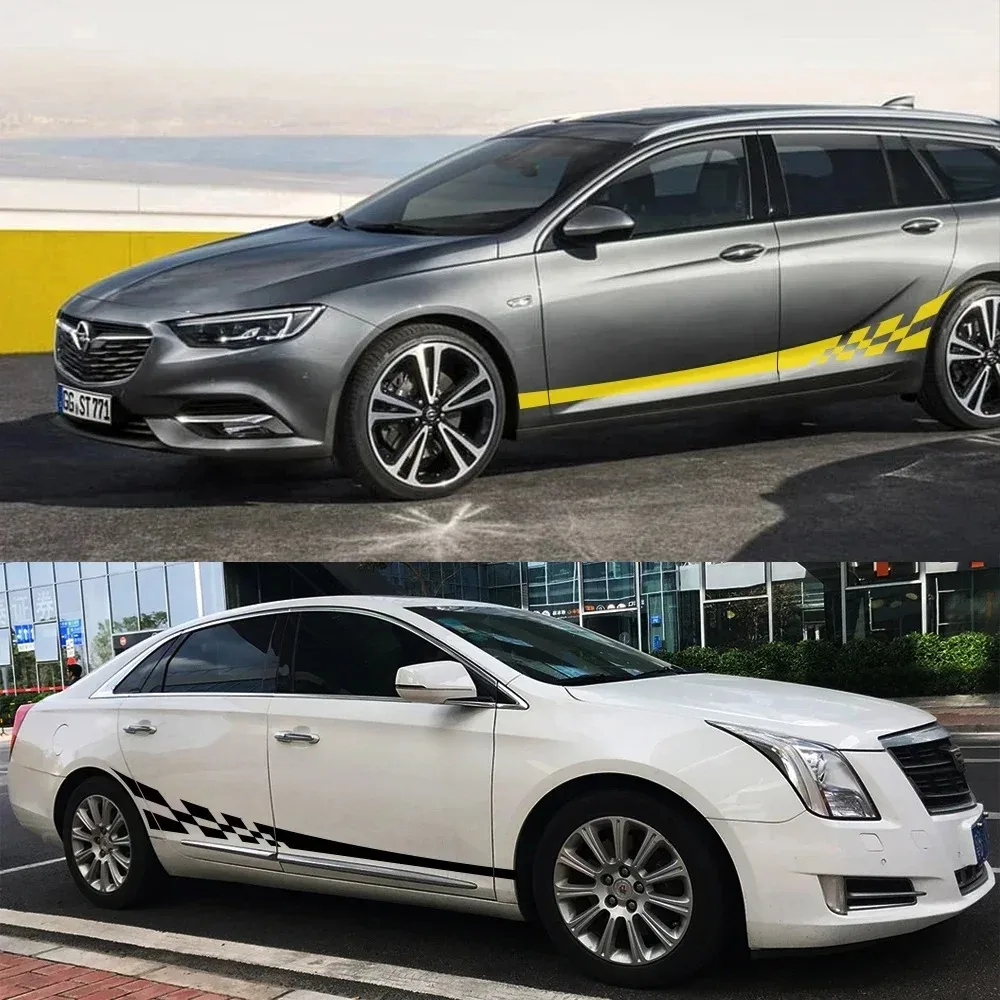 

2pcs/lot 220x25cm Car DIY Both Sides Stickers Race Stripes Camouflage Automobiles Products Car Wrap Vinyl Film Car Accessories