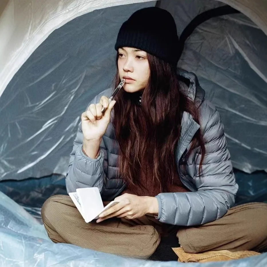 Jaet en duvet pour femmes, décontracté, léger, plume géoapique, loisirs de plein air, marque Duling, tissu en Nylon chaud mi-long