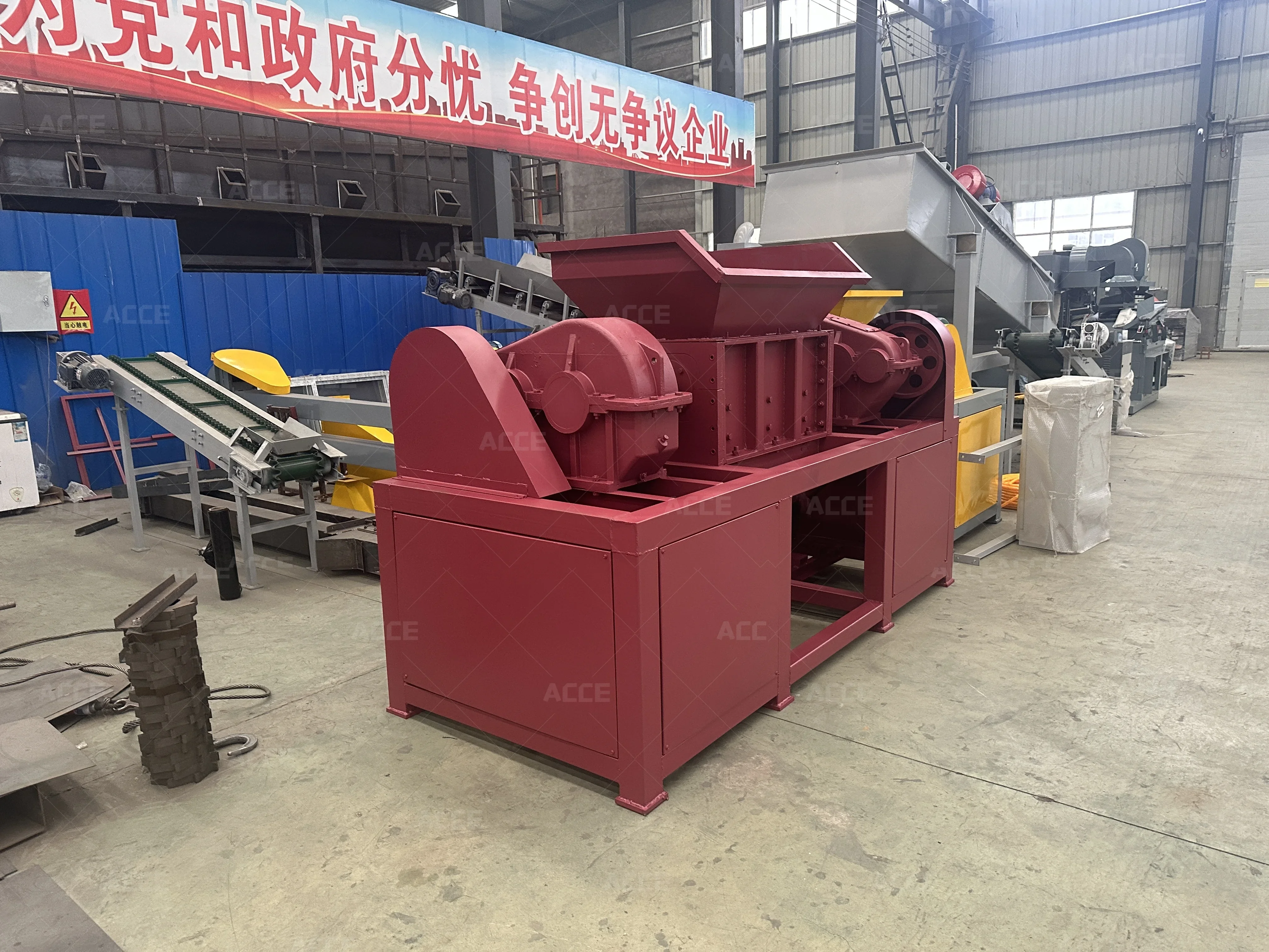 Ali Hot Sales Canada Market Metal Shredder Cardboard Shredder Machine Double Shaft Shredder Machine