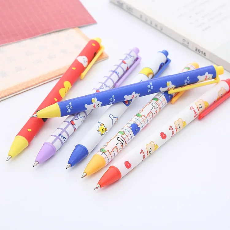 40pcs Animal Market Press Neutral Pen Ins High Face Value Press Water Pen Cute Student Pen Office Stationery Signature  Gel Pens