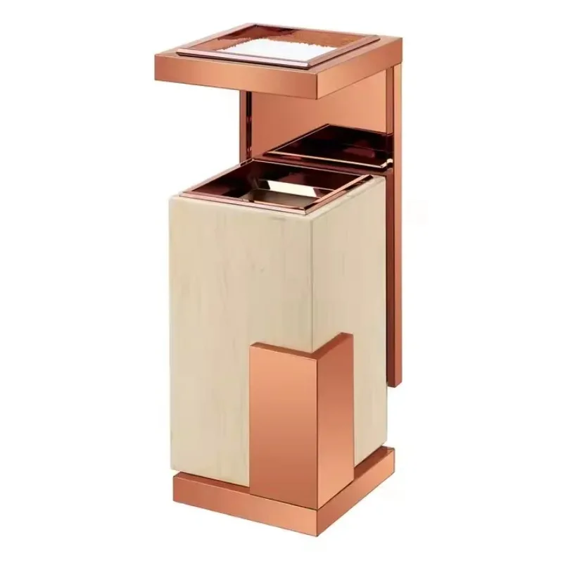 

Классификационная мусорная корзина с 1-2 отделениями, крышка мусорного бака из нержавеющей стали с мрамором