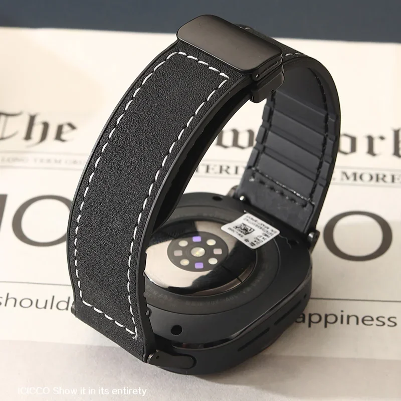 سوار جلد من السيليكون لساعة سامسونج جالاكسي ، شريط مغناطيسي ، حزام رياضي ، سوار ساعة بدون ثغرات ، الترا ، Ultra 7 ، 47