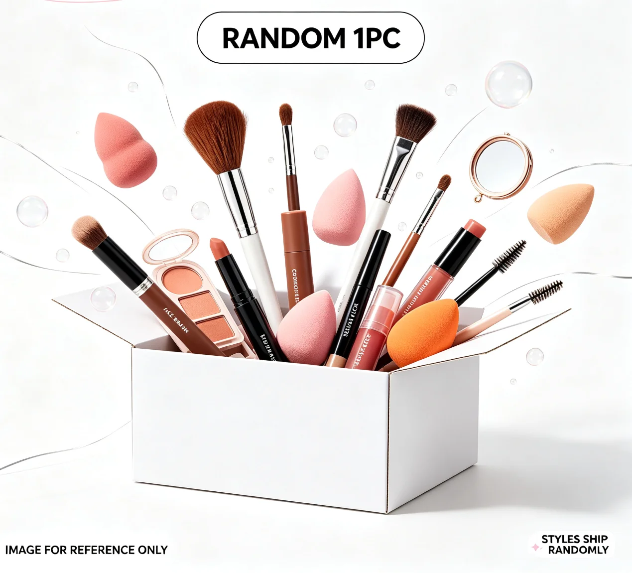 This Mystery Beauty Box Holds Various Cosmetics And Makeup Tools With One Piece Sent Per Order