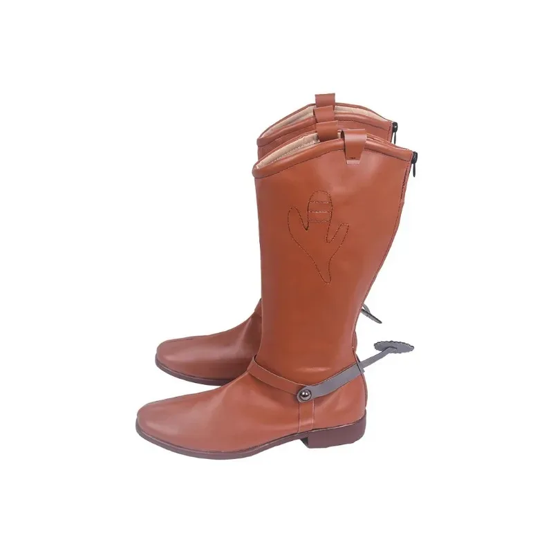 2025 aaa Anime Toy Story Woody Cosplay Shoes Mid-calf Boots Halloween Masquerade Carnival Performance Dress Up Party Costume Pro view 4