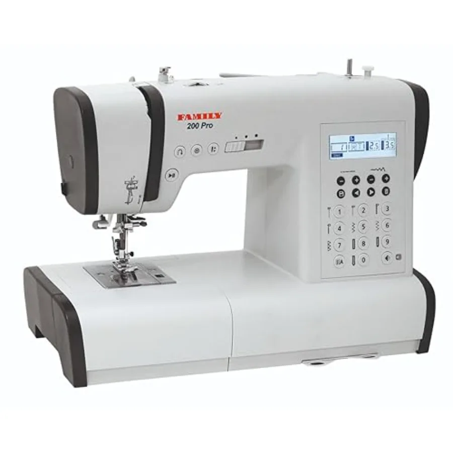 

200 PRO Computerized Easy-To-Use Sewing Machine with Top Loading Bobbin Horizontal Rotary Hook 203 Stitch Applications 100
