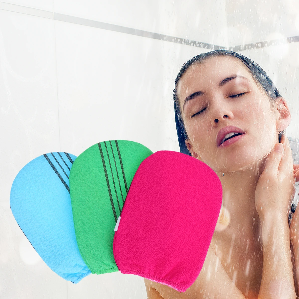 

6 PCS Bath Gloves Scrub for Shower Gentle Exfoliating Bathing Sided