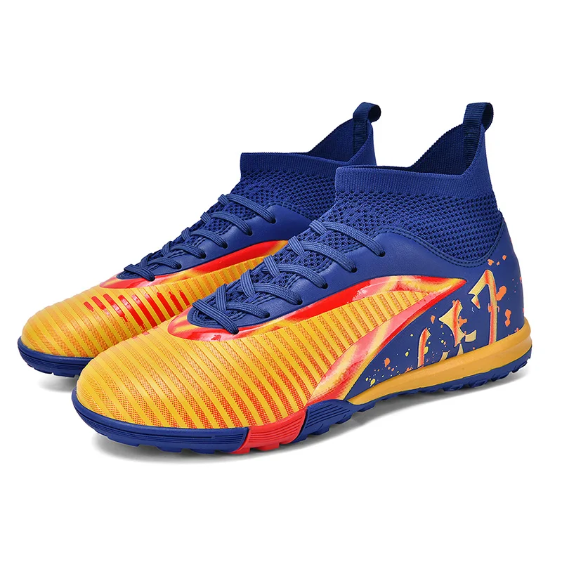 New Men Soccer Shoes Adult Non-Slip Boys Adult Futsal Sport Football Boots Grass Cleats Indoor Ultralight Turf Comfortable