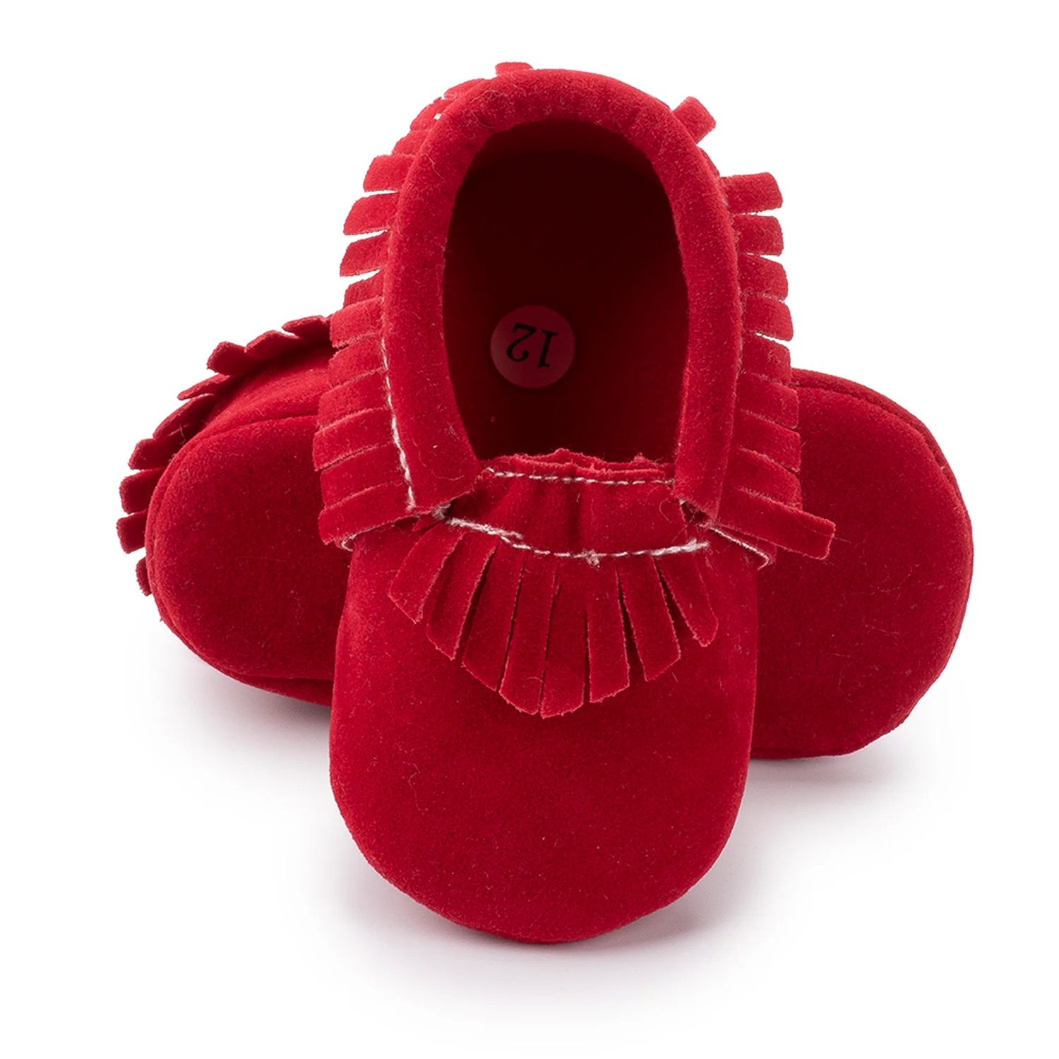 KIDSUN-Sapatos de bebê com sola macia, sapatos suedu de algodão para recém-nascidos, sapatos casuais de franja, vestido de noiva princesa, moda