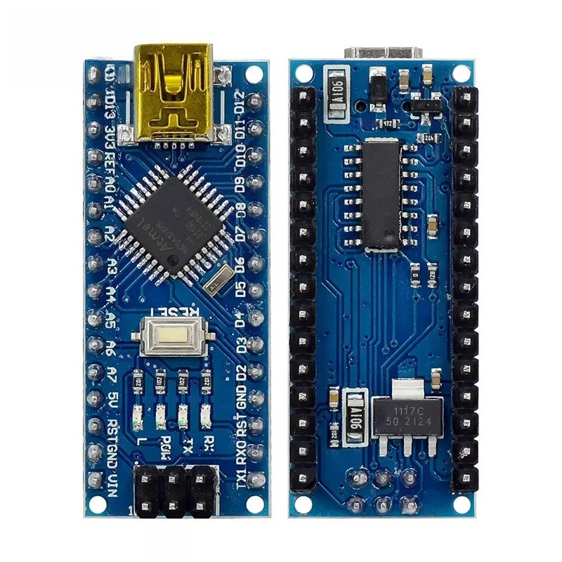 2pcs Nano V3.0 ATmega328P Development Board Improved Version Pre Soldered Microcontroller Module Without Cable for DIY
