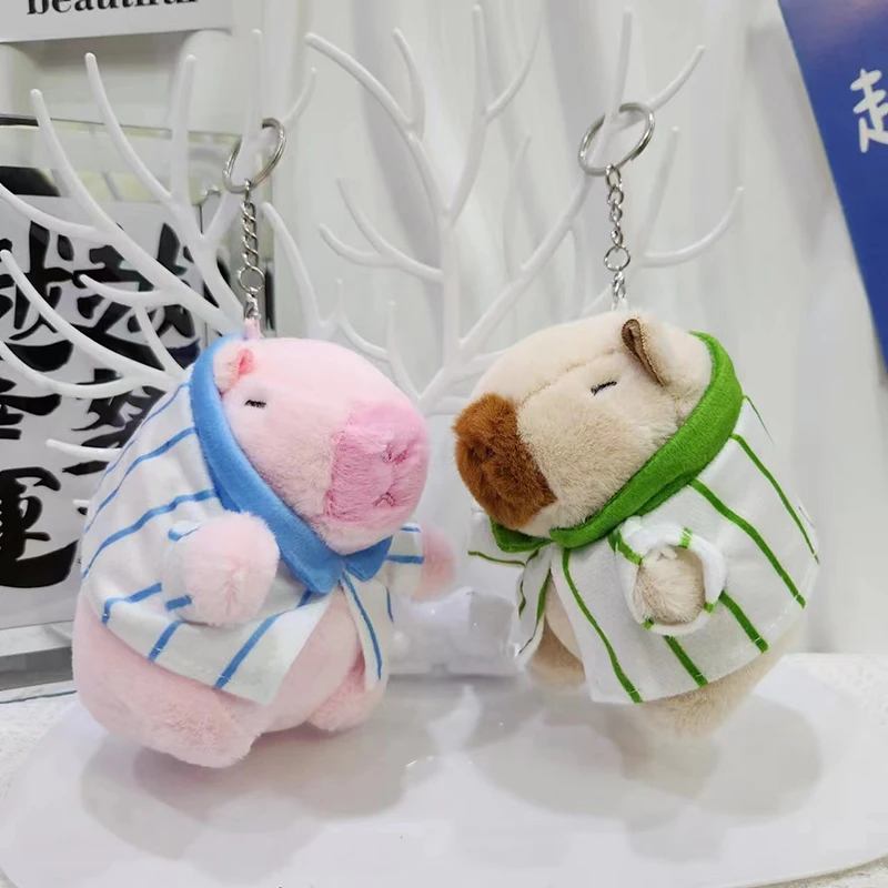 Cute Plush Capibala Capybara Doll Toy Pendant Key Chain Car Keychain Backpack Hangings Ornament Gifts