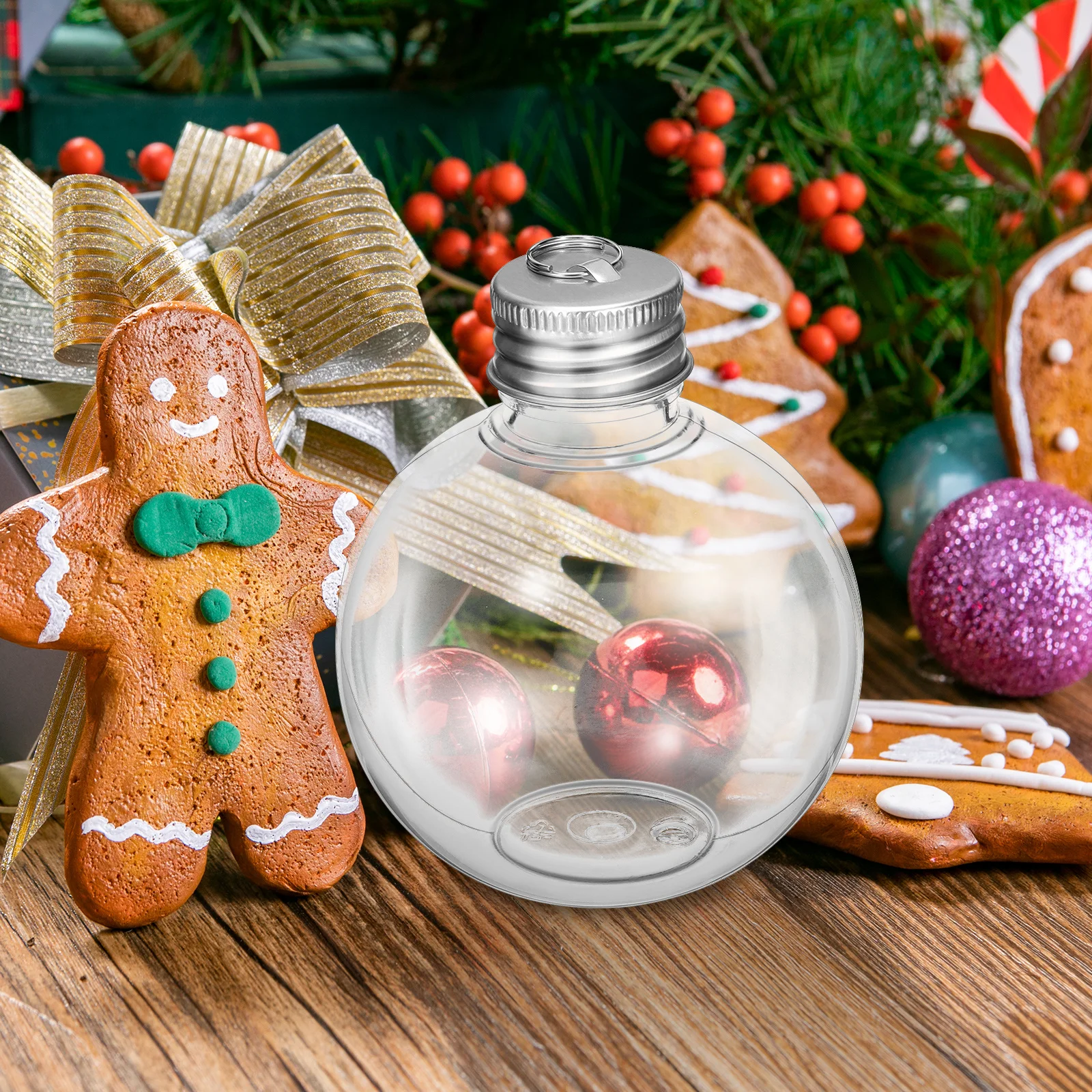 

12pcs Transparent Round Bulb Bottle 150Ml Fillable Sphere Ball For Diy Wedding Party Christmas Decoration Clear Container With