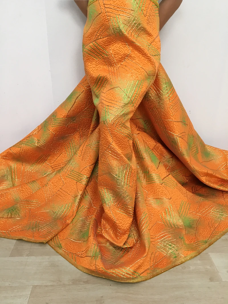 

Nigeria Gilding Lace Fabric 2025 High Quality African organza Jacquard Brocade Lace Fabric for Women Party Wedding Dresses 4519