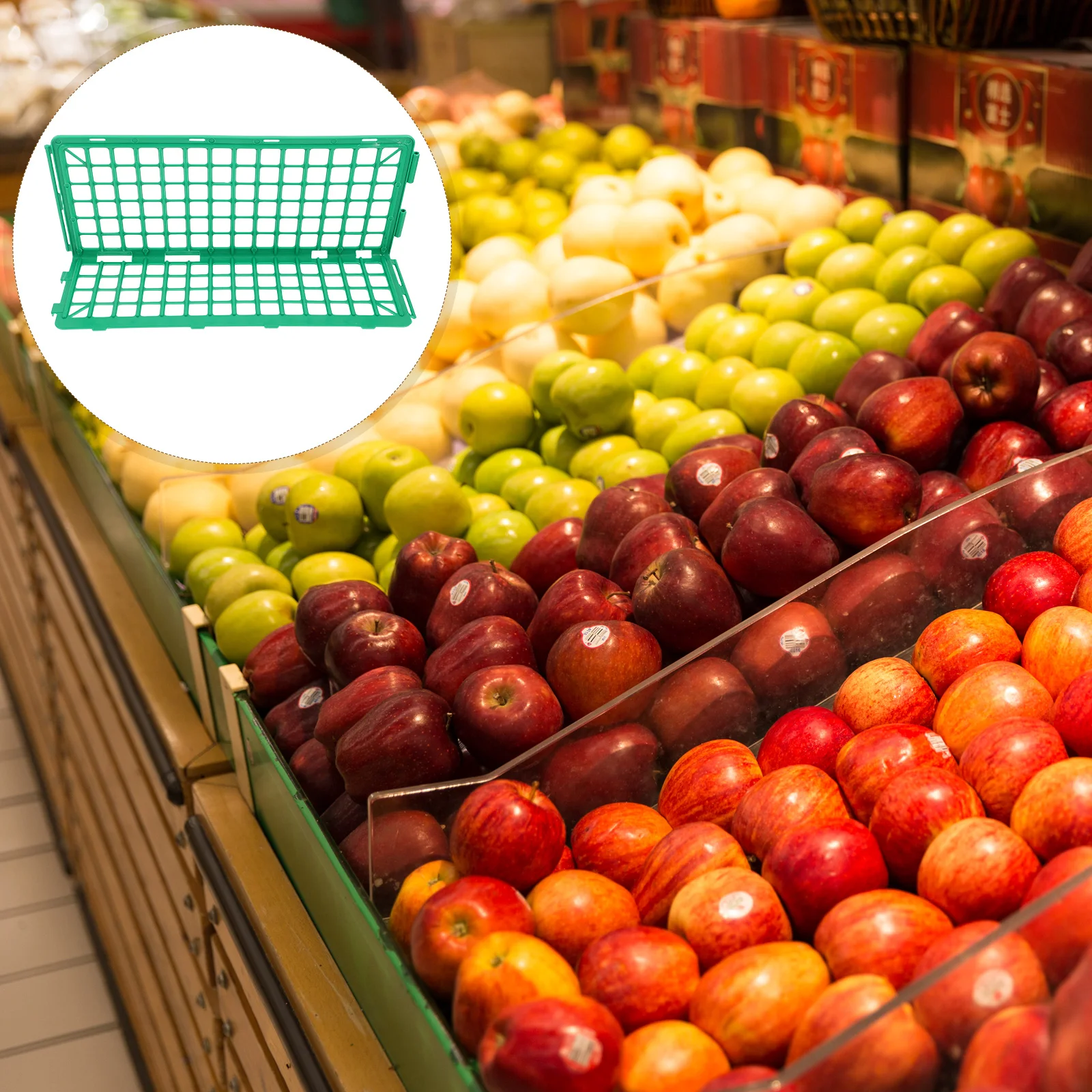 

4Pcs Store Shelf Fence Attractive Appearance Fruit and Vegetable Separator Easy to Clean for High Traffic Areas