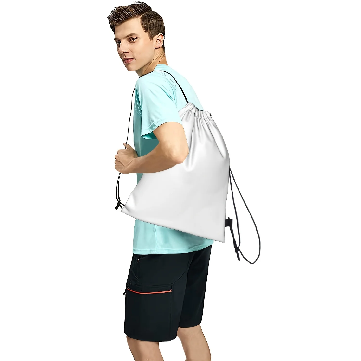 【Samurai Mask】Art Print Drawstring Storage Bag, Durable & Washable, Universal Drawstring Backpack for Outdoor Leisure