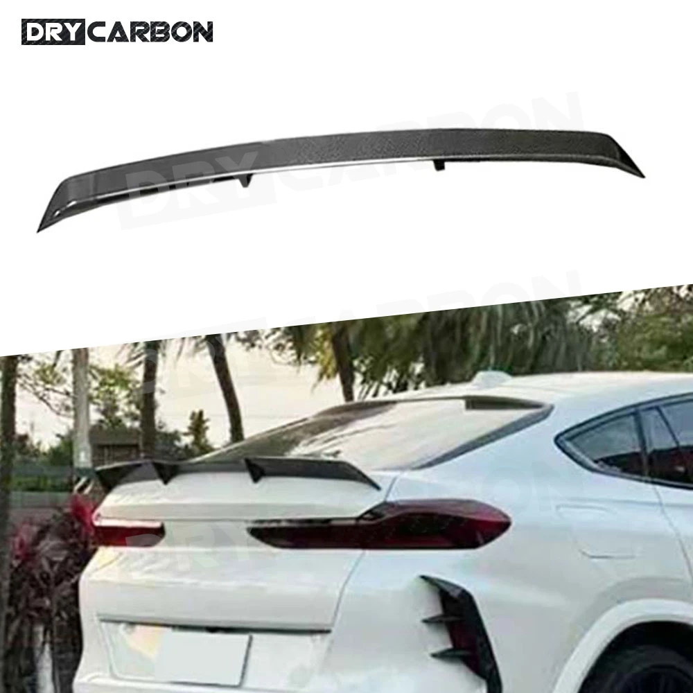 Задний спойлер из сухого карбона для BMW X6M F96 2023-2026, крыло на багажник, аксессуары для тюнинга, обвесы из FRP