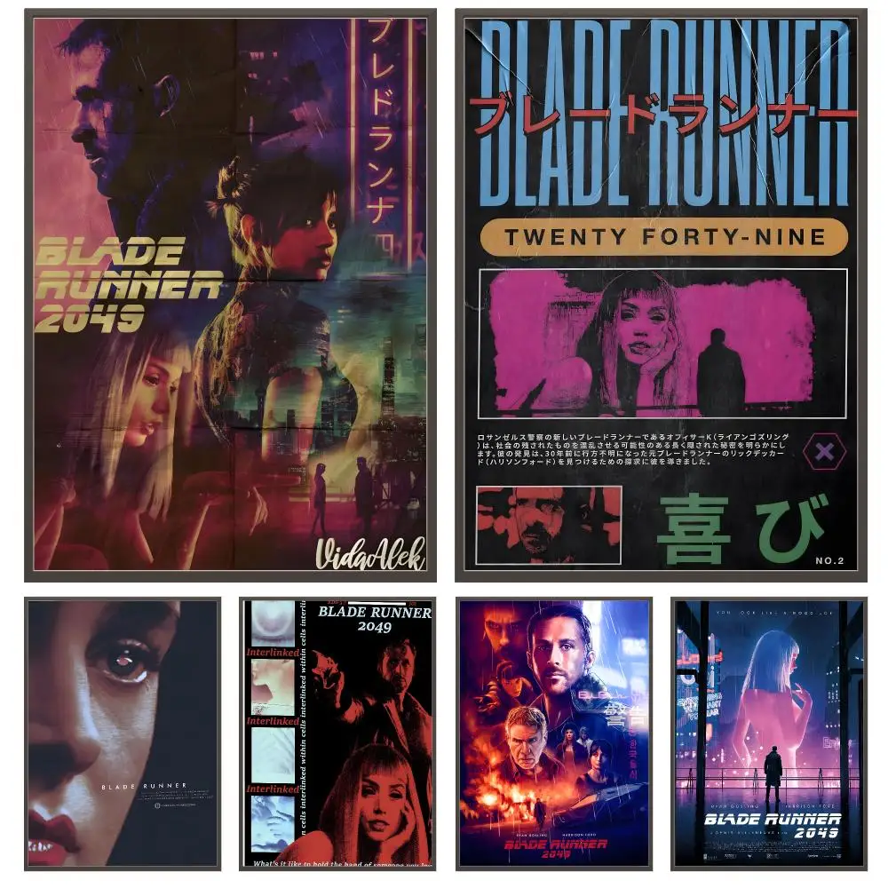 movie Blade Runner 2049 Poster Poster HD Waterproof Self Adhesive Wall Art Print Decor for Bedroom Living Room Gift