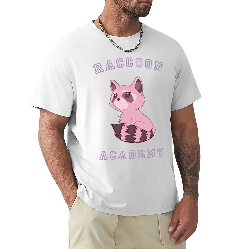 ACADEMIA DE RACCOON-T-shirt estética regular masculina, campanha fresca, T-shirt vintage engraçada, gráfico legal, casa, tamanho Eur