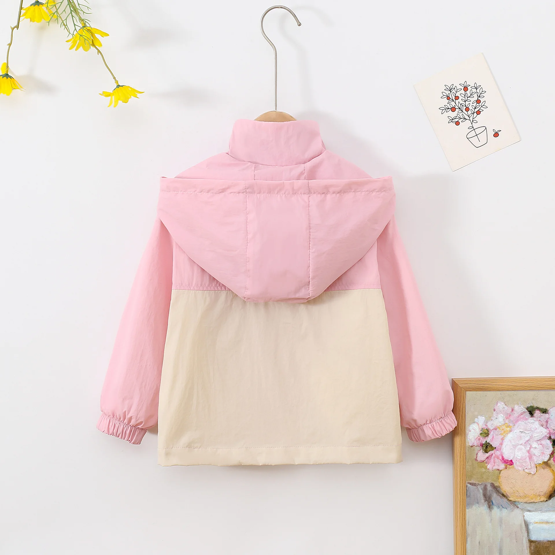 سترات خفيفة للربيع والصيف للأولاد والبنات، بغطاء للرأس من عمر 1 إلى 9 سنوات، كاجوال، أنيقة وبسيطة للأطفال متعددة الاستخدامات