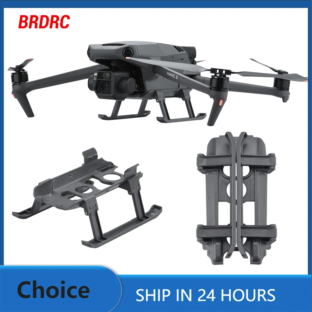 BRDRC Landing Gear for DJI Mavic 3 Folding Feet Extension Increased Fuselage Height Bracket Drone Landing Protectors Accessories