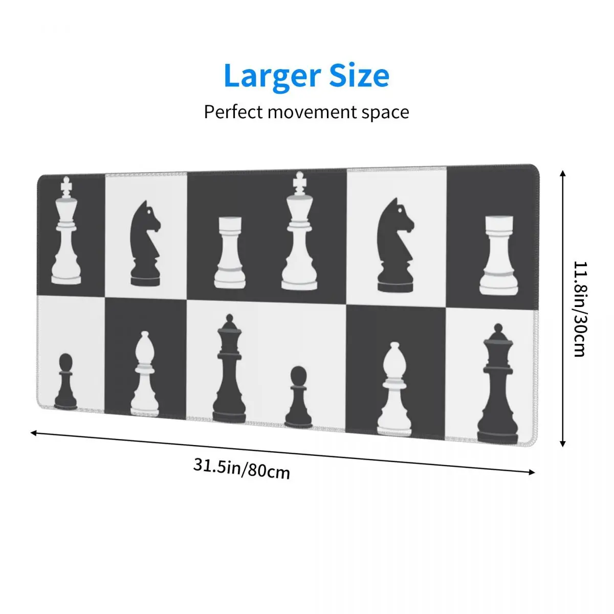 Large Mouse Pad Chess Pieces On Board Gamer PC Laptop Mats Keyboard Carpet Computer Gaming Office Accessories Desk Mat