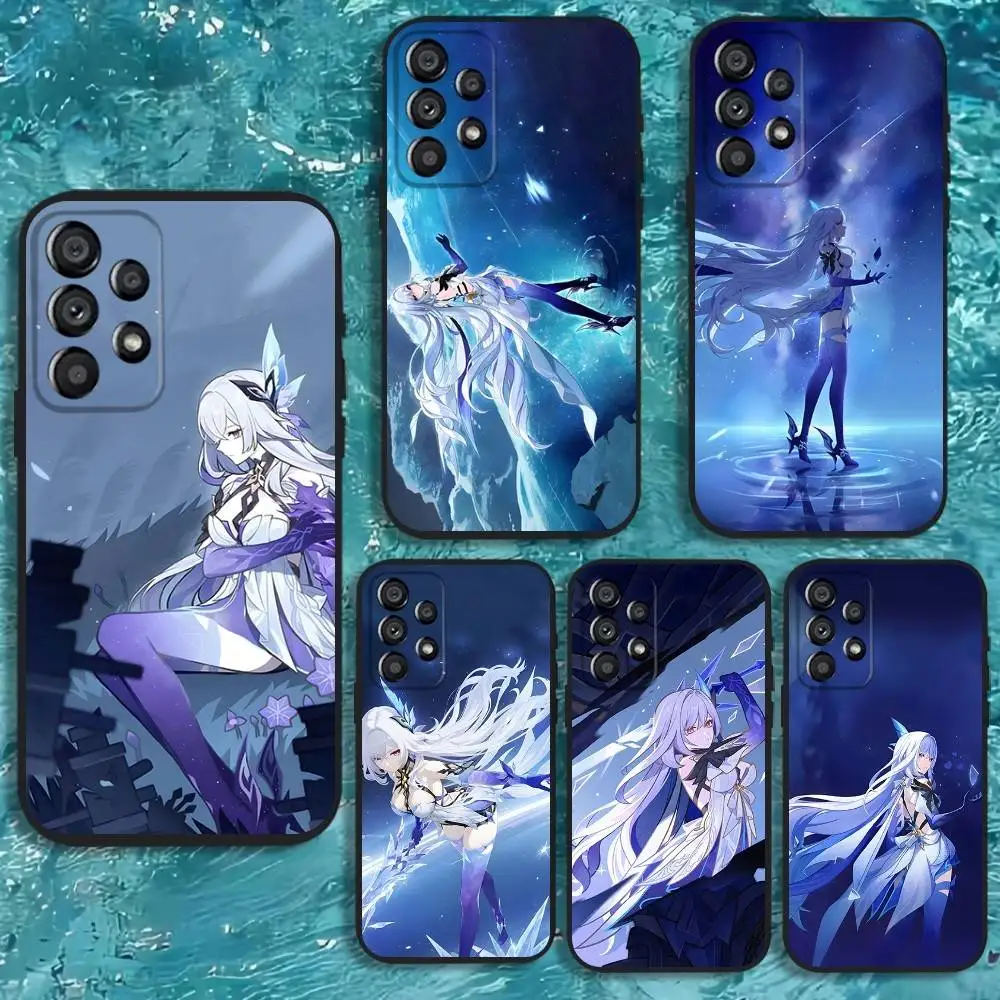 

Skirk Genshin Impact Phone Case For Samsung Galaxy A20,A21s,A22,A31,A32,A52,A53,A72,73,A80 Soft Black Cover