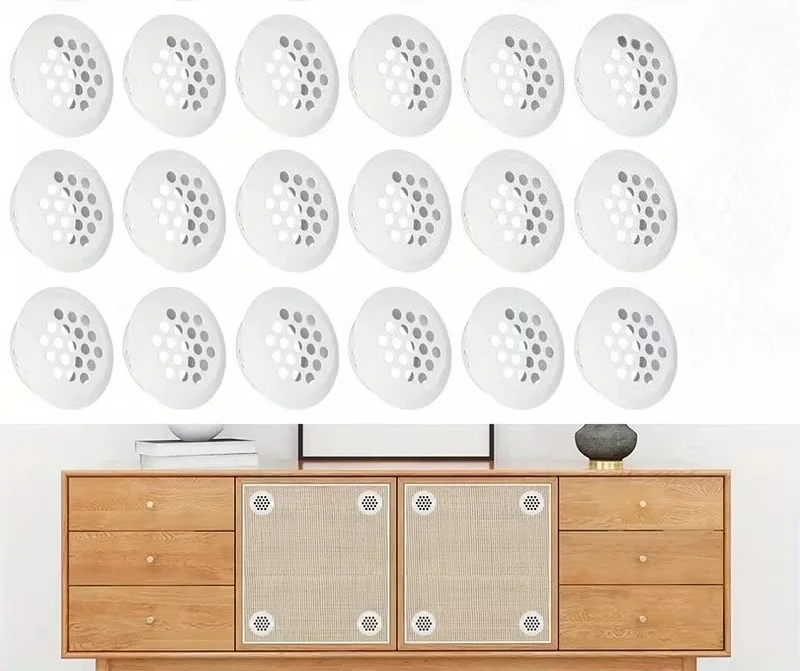 18pcs Home Wardrobe Accessories Shoe Cabinet Louver Ornaments Vent Hole Ventilator Grille Vents Cover Air Vent Decoration