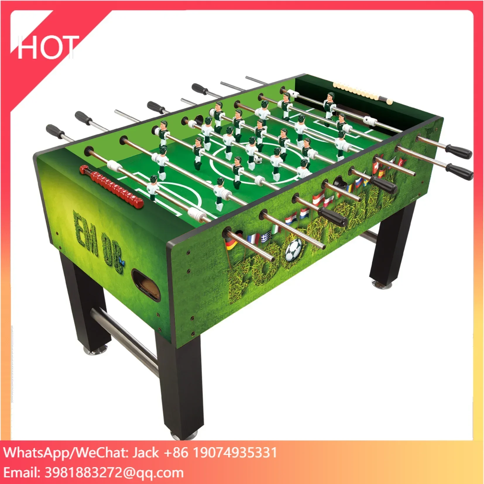 

2025Hot Sale 5Ft Foosball Game Table Soccer Game Football Wooden Table Indoor Sports