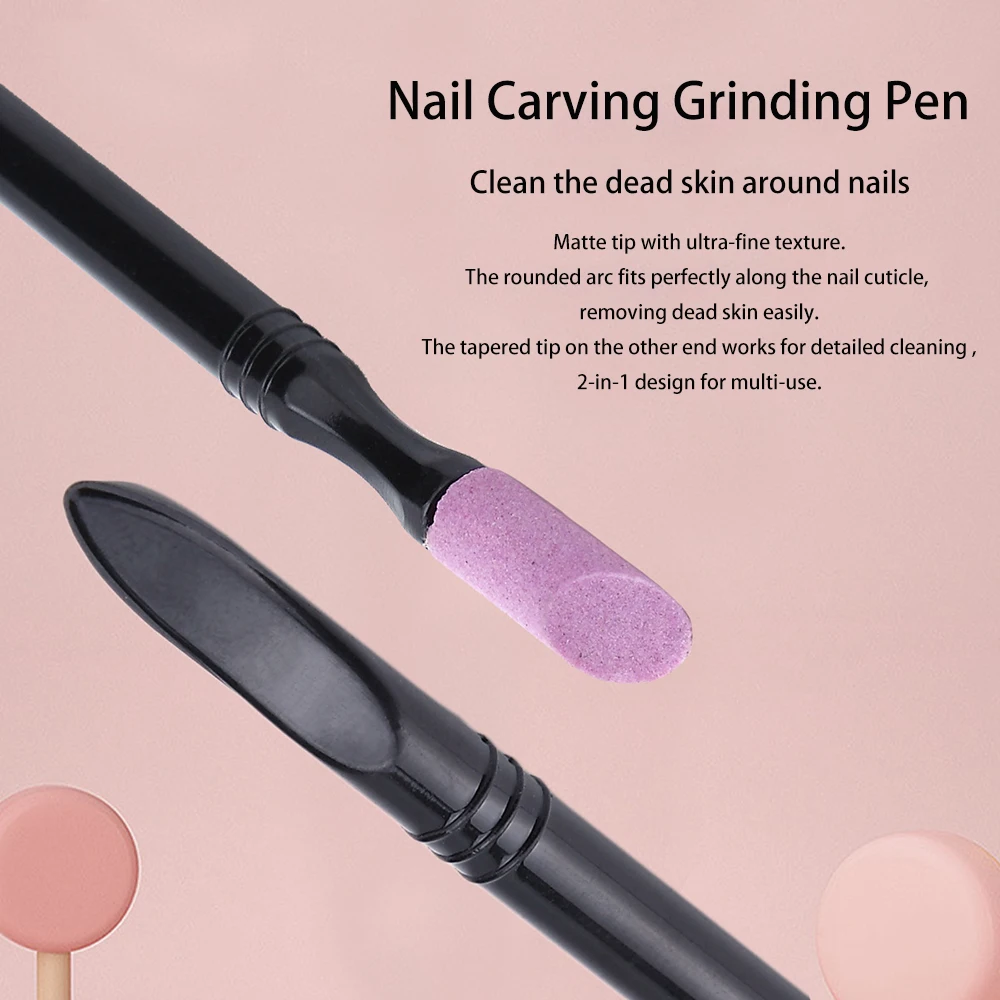 10-Piece Quartz Stone Nail Files Care Tool Set Cuticle Pusher and Cleaner Kit, Gentle Manicure Tools for Nail Salon and Home Use