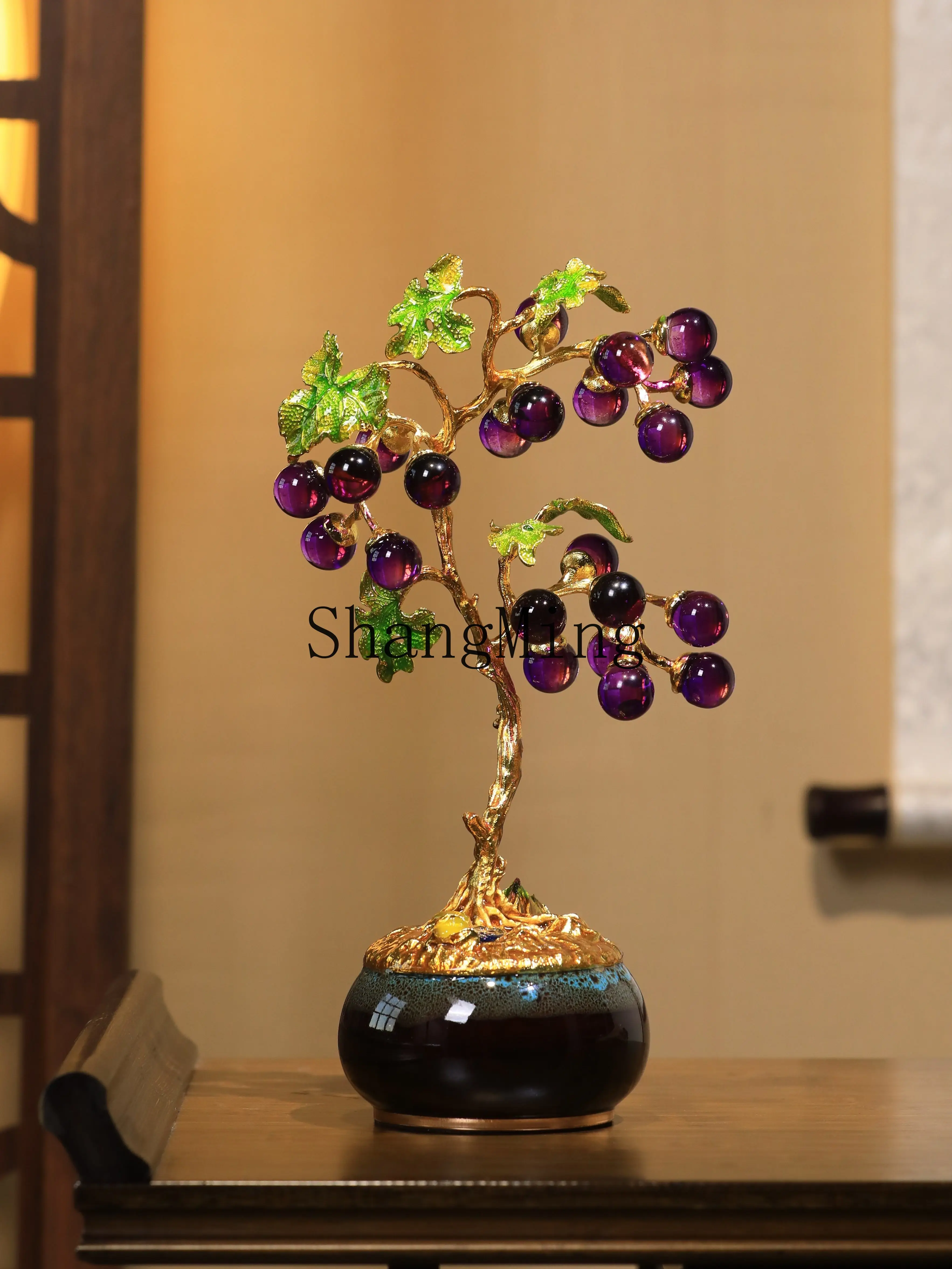 FG fortune tree ornament living room light luxury high-end TV cabinet entrance decoration housewarming handicrafts