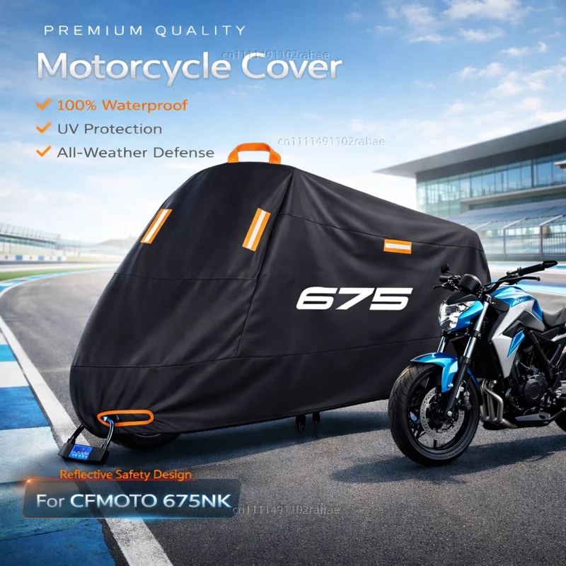 

Чехол для мотоцикла CFMOTO 675NK 675sr-r, водонепроницаемый, утолщенный, из полиэстера, с защитой от УФ-излучения, дождя, пыли и солнца, всепогодный чехол