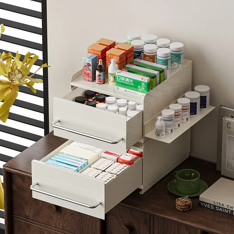 Stackable light luxury shelves, coffee machine porch table storage racks, dust-proof medicine tea set multi-functional racks