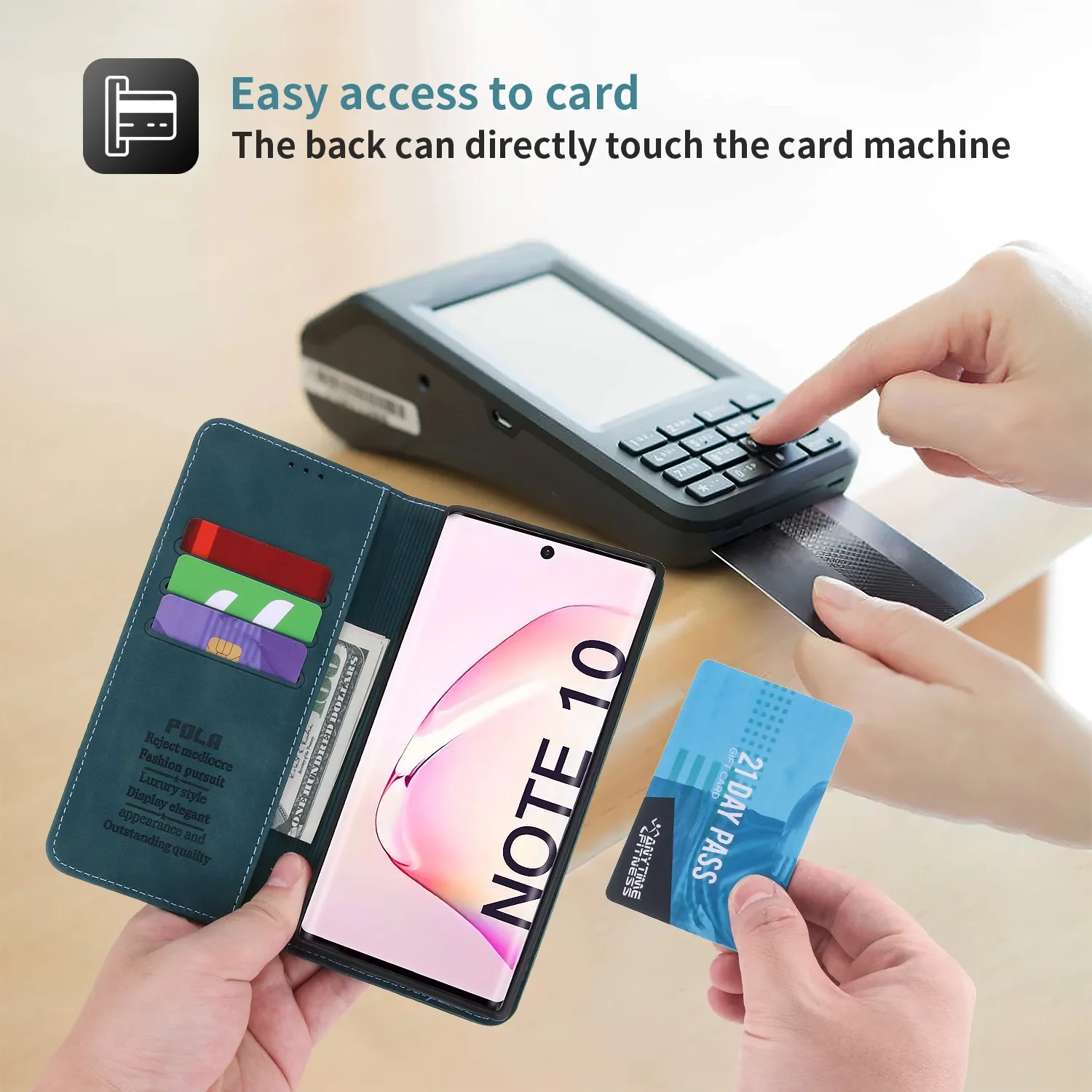 حافظة جلدية لهاتف سامسونج جالاكسي S9 Plus S10 S20 FE S21 S22 S22 S23 S24 نوت 9 10 نوت 20 حافظة مغناطيسية للغاية