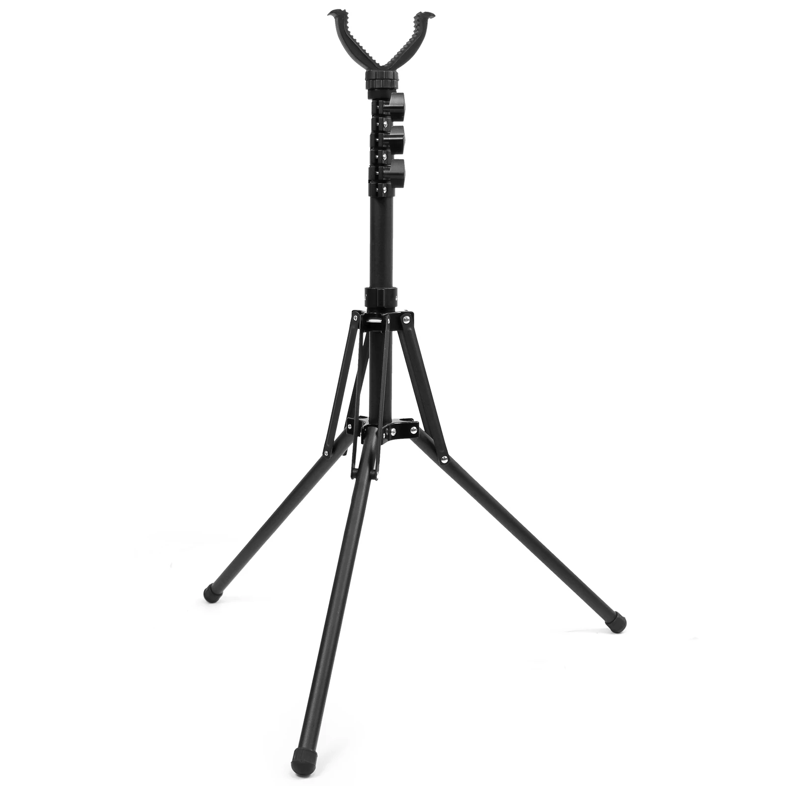 

Shooting Tripod Professional Aluminum V Yoke Head Camera Telescope Tactical Adjustable Height Shooting Rest for Hunting Outdoors