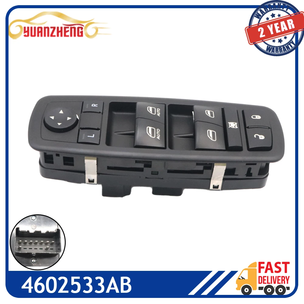 Car 4602533AF 4602533AB Front Left Electric Master Power Window Control Switch For Dodge Nitro Journey Ram Jeep Liberty 2007-12