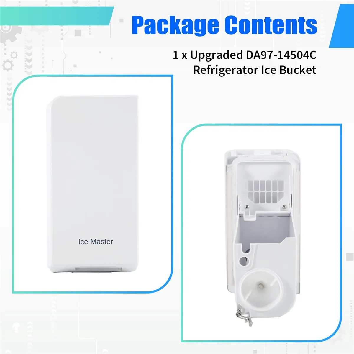 

Homegood Upgraded DA97-14504C Refrigerator Ice Bucket Replace DA97-14504A Ice Container Parts