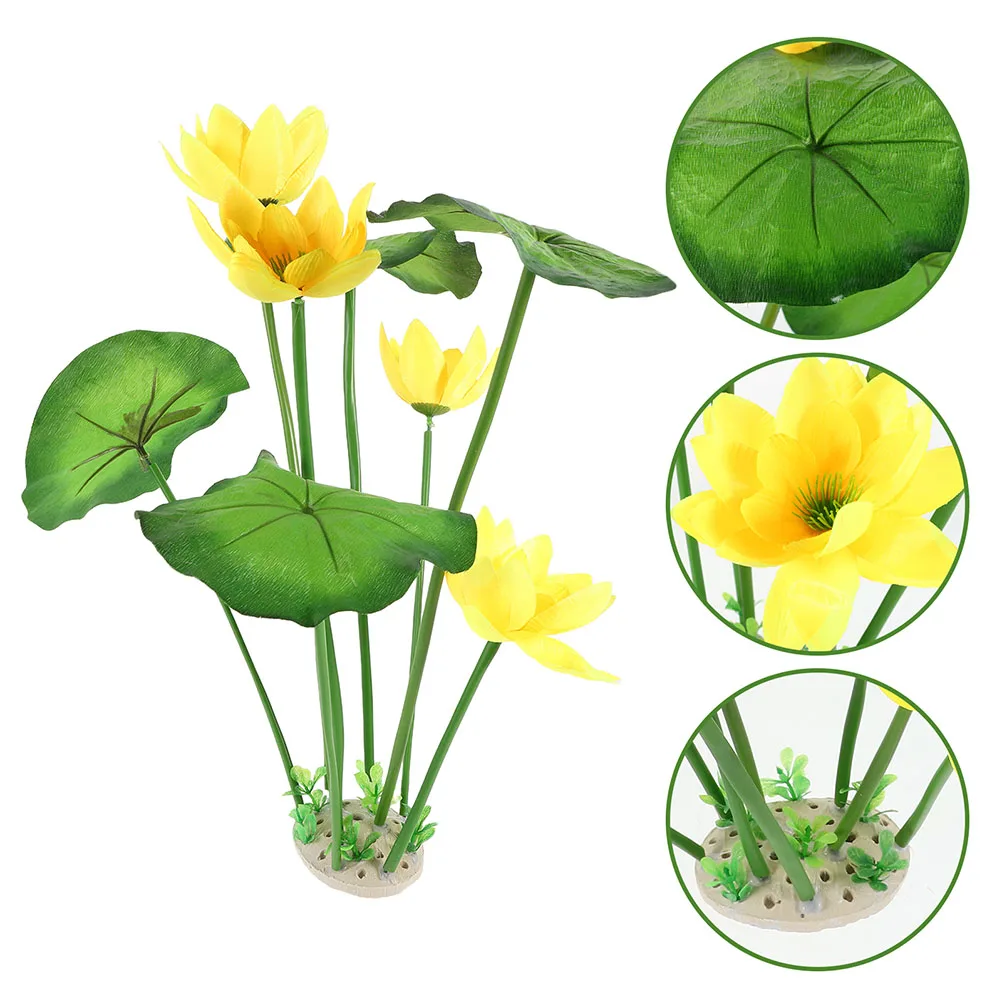 

2Pcs Artificial Aquarium Plants Realistic Lifelike Water Grass Decor Sturdy Plastic Fish Tank Landscape Enhancer for Home Pet