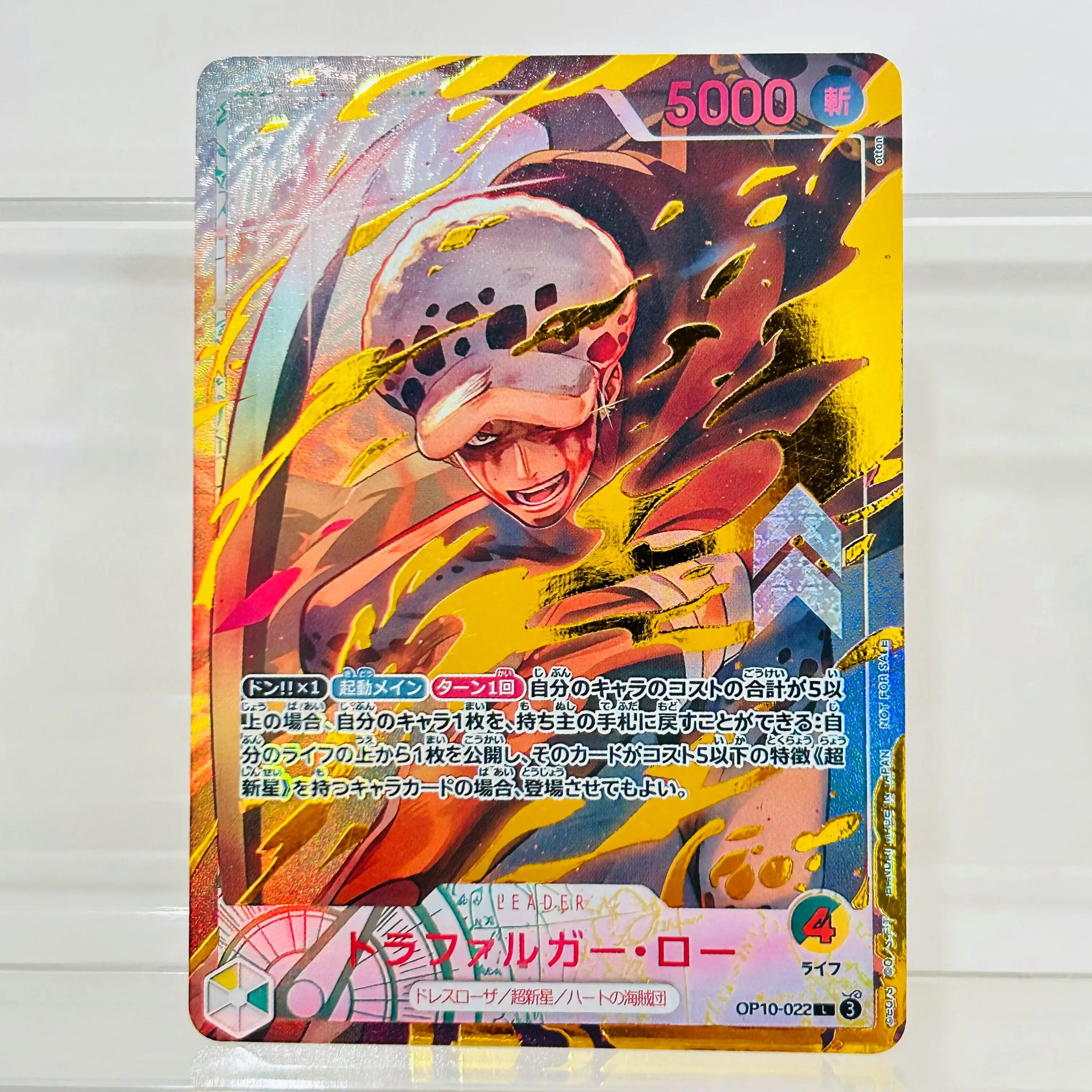 One Piece Trafalgar Law OP10-022 JP Version Goldfolie Textur DIY-Karten Sammlerqualität Premium Anime TCG Sammelkarten