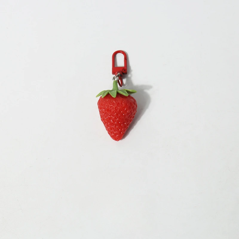 Simulation Strawberry Keychain Cute Tomato Key Ring Backpack Pendant Car Key Chains Pendant Versatile Daily Pendant Jewelry