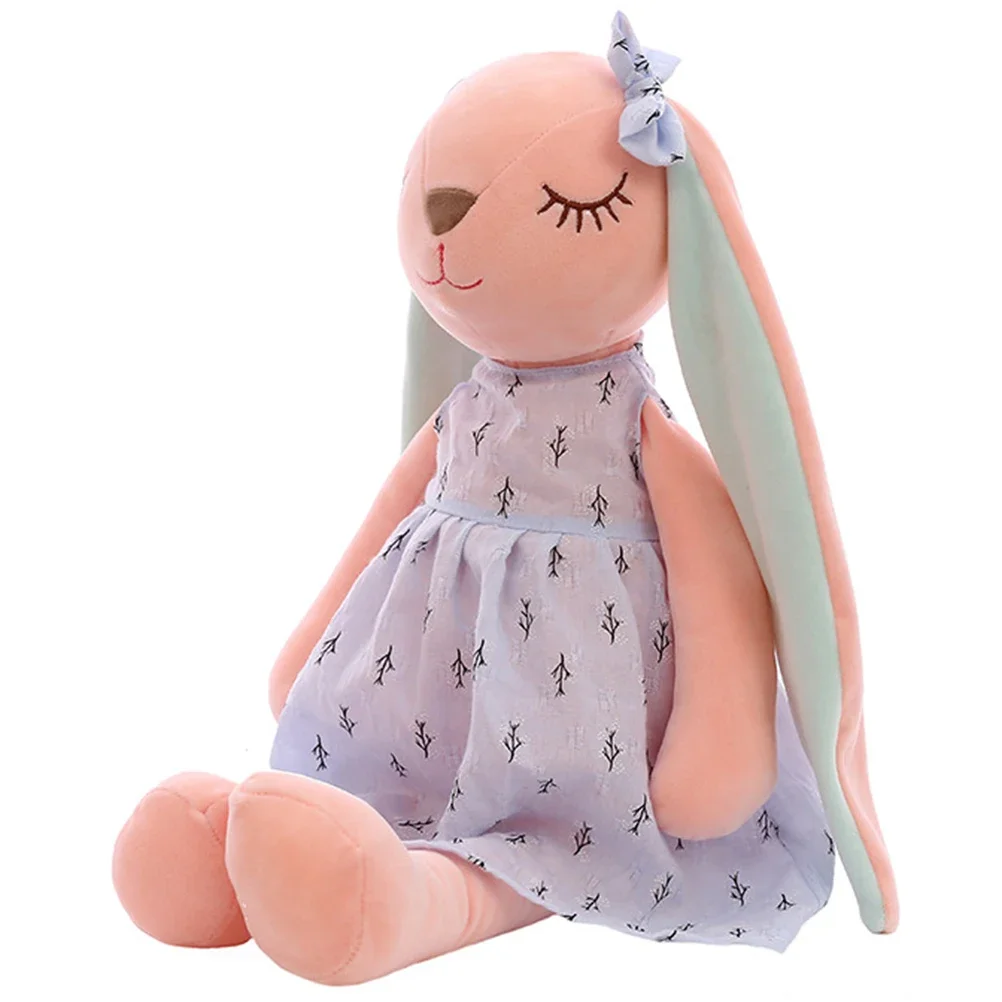45CM Cartoon Lange Ohren Kaninchen Puppe Weiche Plüsch Spielzeug für Kinder Kaninchen Schlafen Mate Gefüllte Plüsch Tier Spielzeug Kinder Ostern geschenke