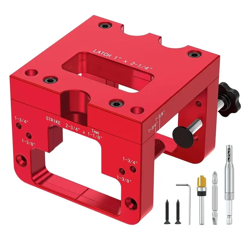 XSXS-Mortise Tool For LATCH And Strike Plate Door For Router- Works 1-3/8" To 1-3/4" Wooden Doors