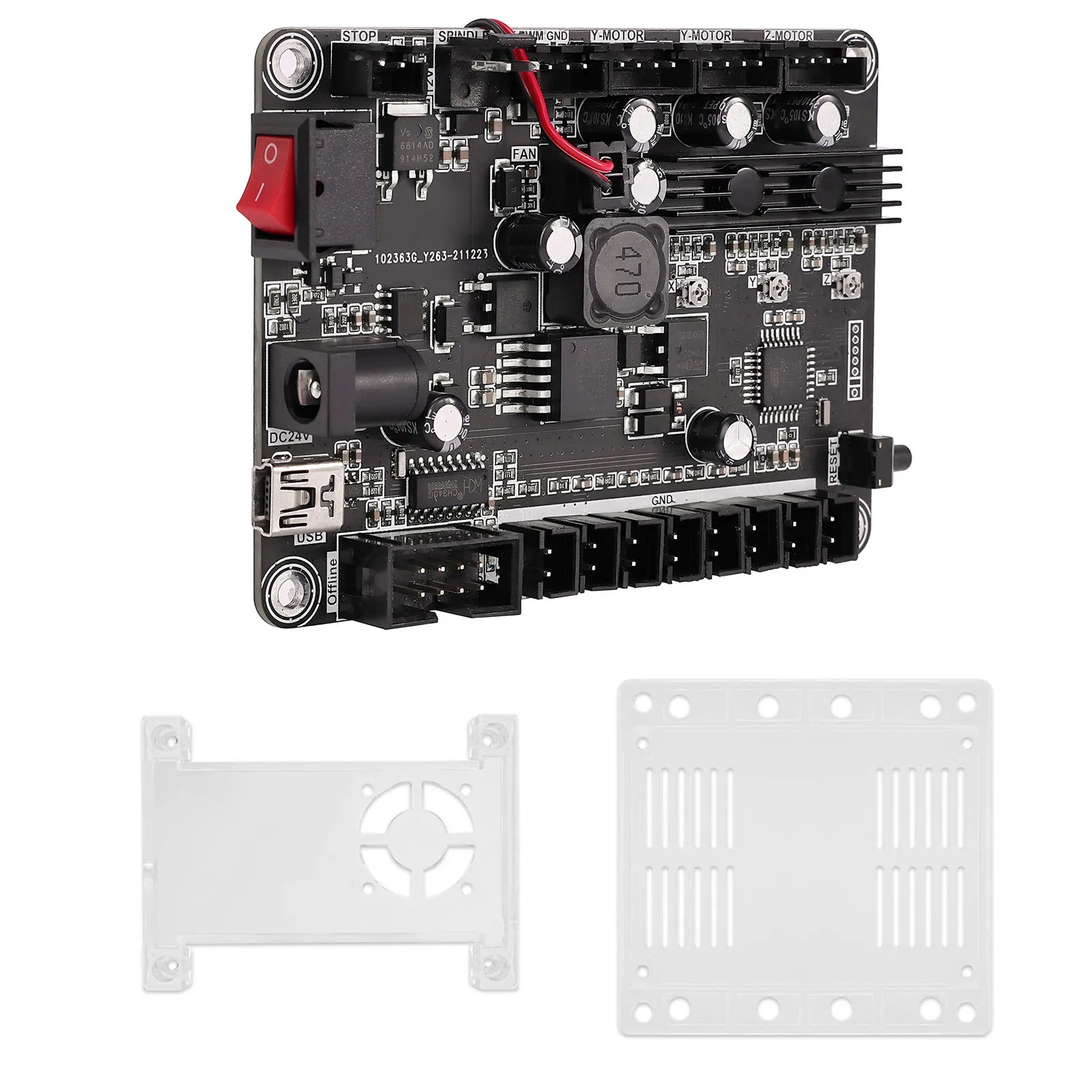 

Control Board for GRBL 1 1 CNC Engraver with Offline Controller Featuring Short Circuit Protection and Integrated Stepper Motor
